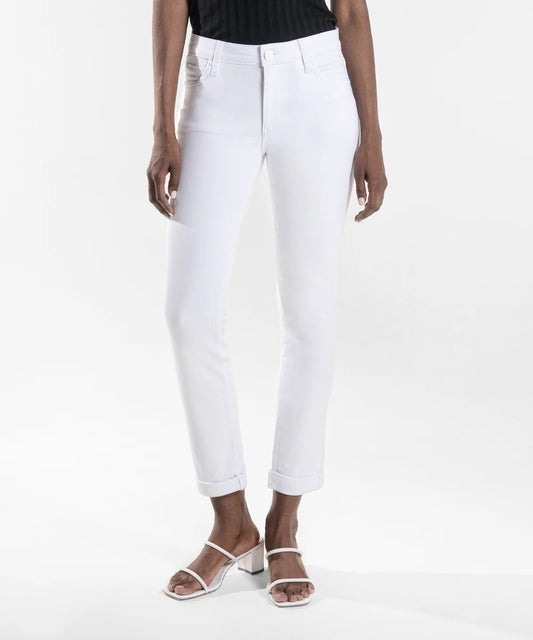 Kut Catherine Boyfriend Optic White Denim