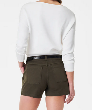 Spanx 4in Twill Short Pine