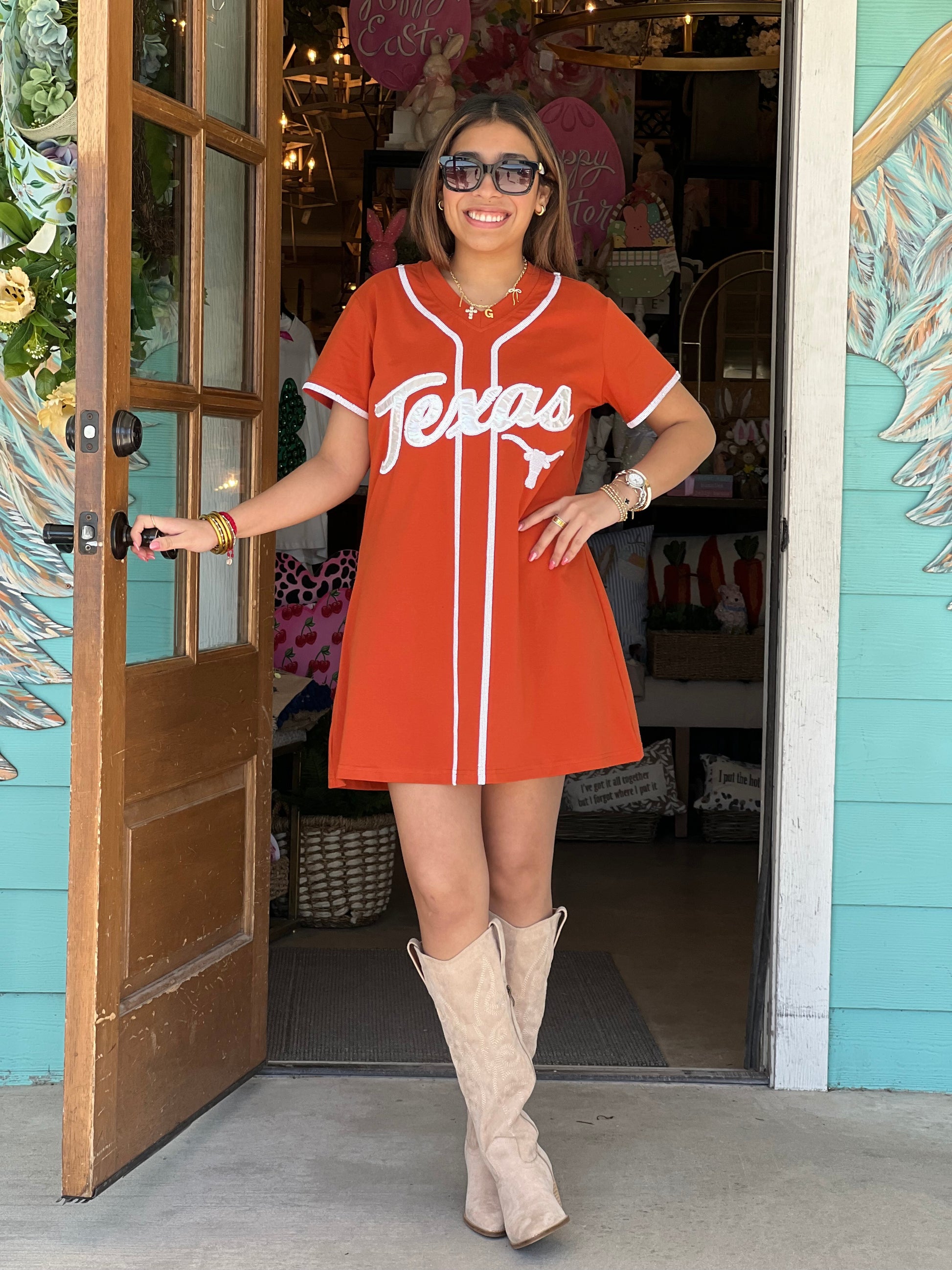 Kansas City Baseball Jersey Style Ladies Dress Comfy Nightshirt & Cover-Up For Fans & Sleepwear Kansas City Baseball Jersey Style Ladies Dress Comfy Nightshirt & Cover-Up For Fans & Sleepwear