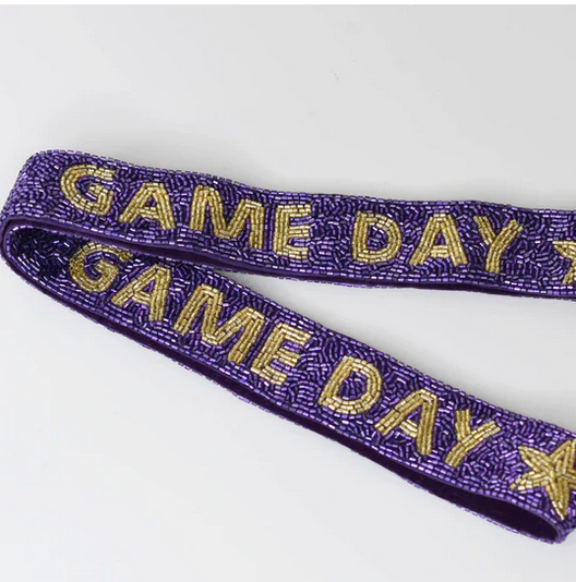 Game Day Purple/Gold Guitar Strap