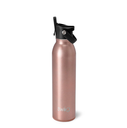 Swig Shimmer Rose Gold Flip & Sip Water Bottle