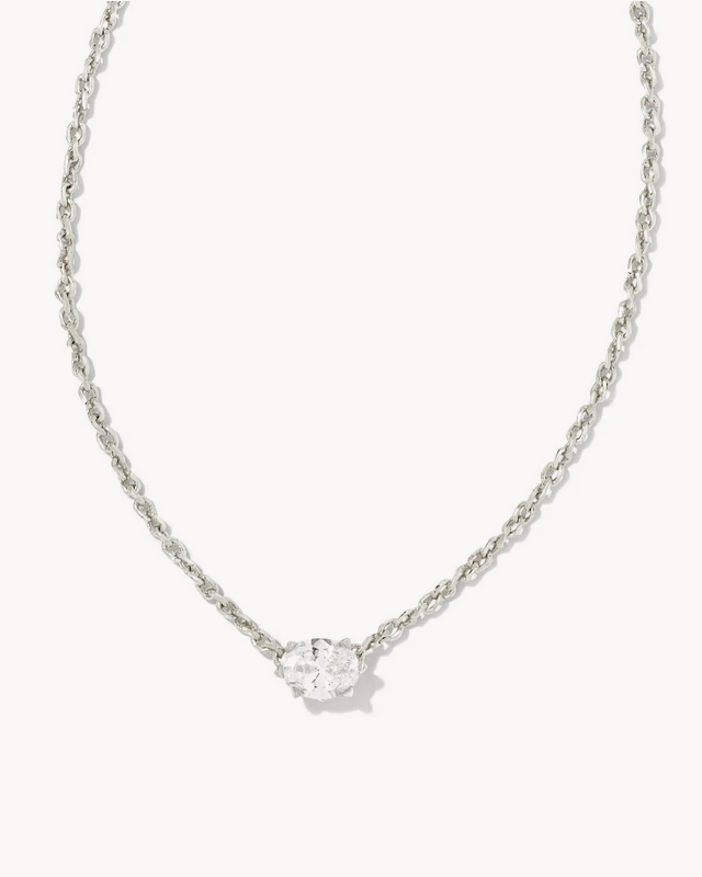 Kendra Scott Cailin Necklace White CZ on Silver