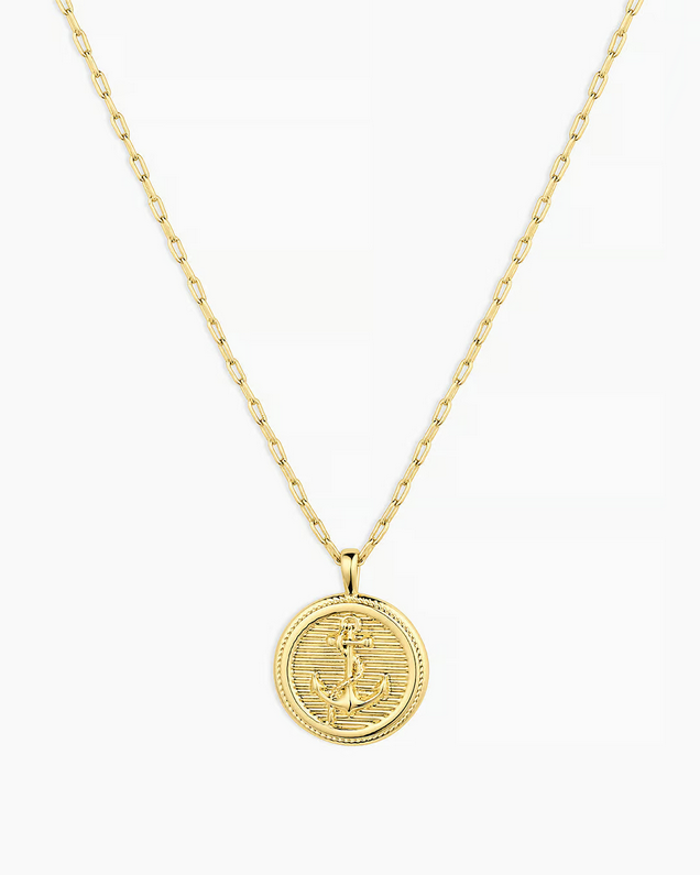 Gorjana Anchor Coin Necklace