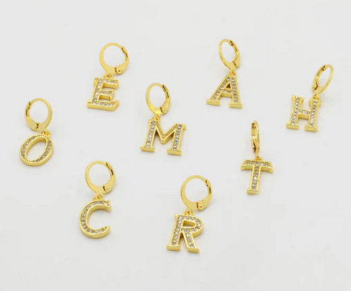 Treasure Jewels Dainty Crystal Initial Gold