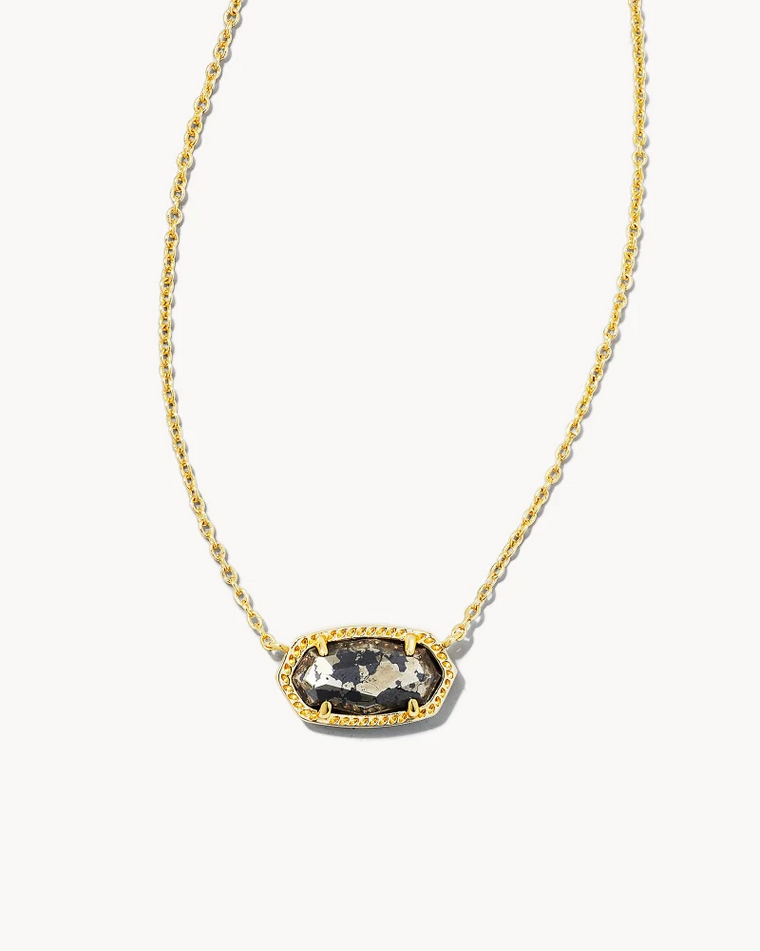 Kendra Scott Elisa Necklace Gold Black Pyrite