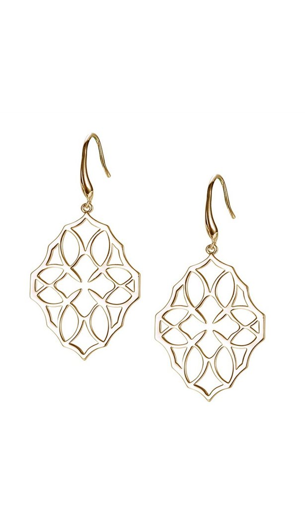 Natalie Wood Believer Lg. Drop Earrings Gold