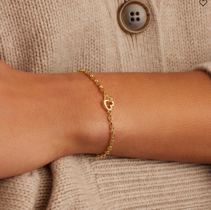 Gorjana Parker Heart Mini Bracelet-Gold