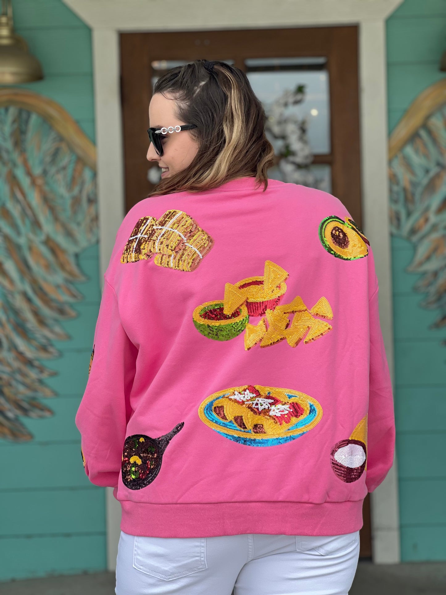 Queen of Sparkles Mexican Food Sweatshirt