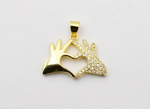 Treasure Jewels Heart Hands Charm