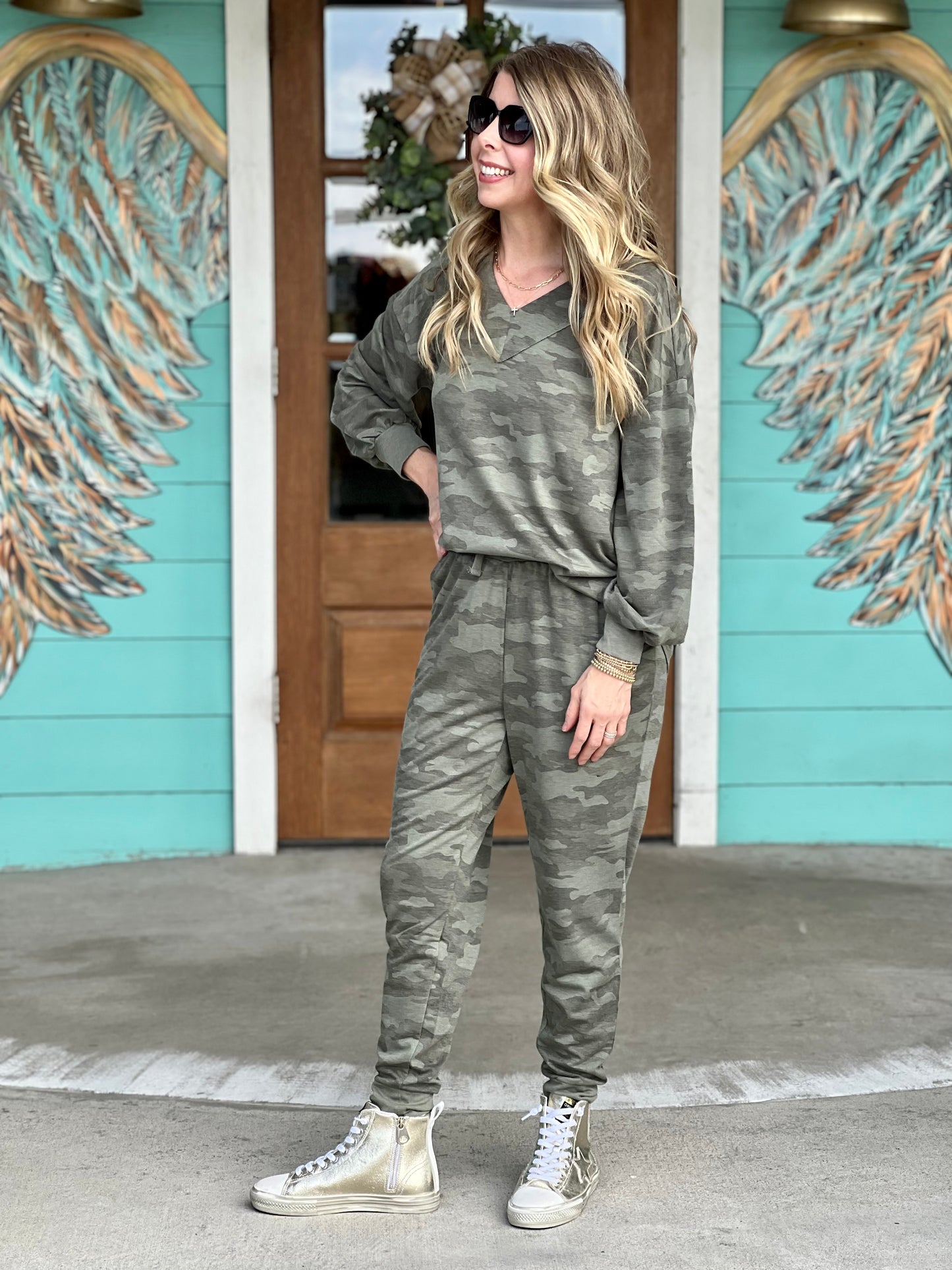 Green Camo Laurie Joggers