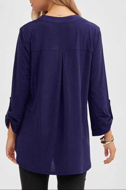 Lizzy Navy 3/4 Sleeve Top
