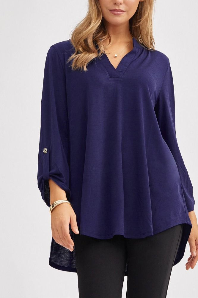 Lizzy Navy 3/4 Sleeve Top