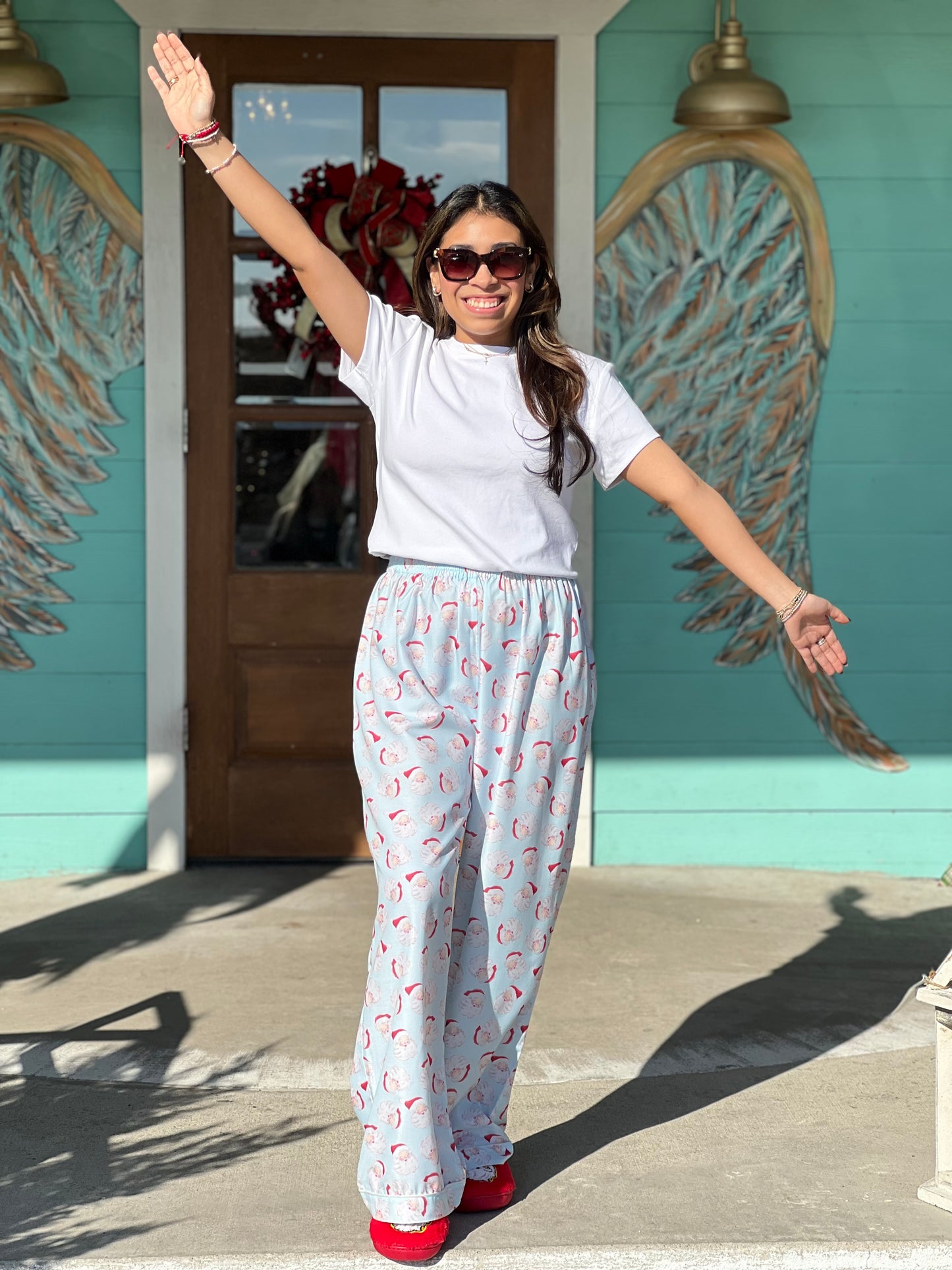 Santa Blue Pajama Pants