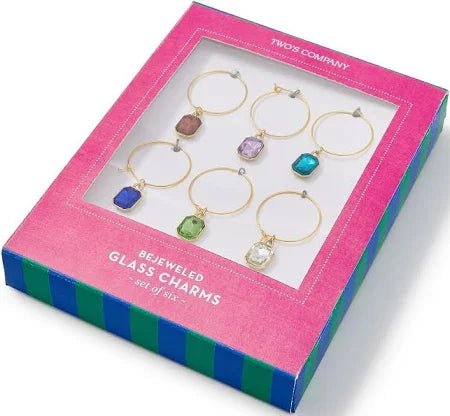 Set of 6 Wine Gem Charms