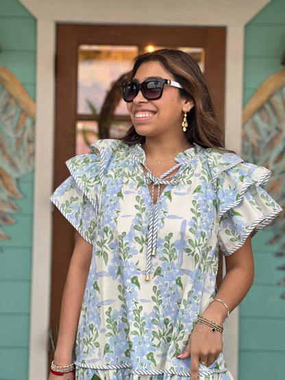 Blue Floral Print Kasey Dress