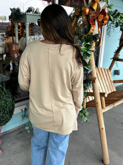 Willie Long Sleeve Tan Tee