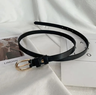 Versatile Thin Black Belt