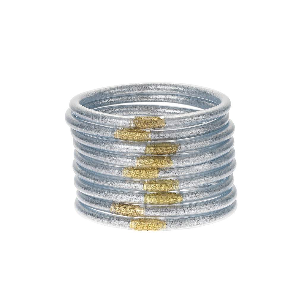 BuDhaGirl Silver All Weather Bangles- Medium