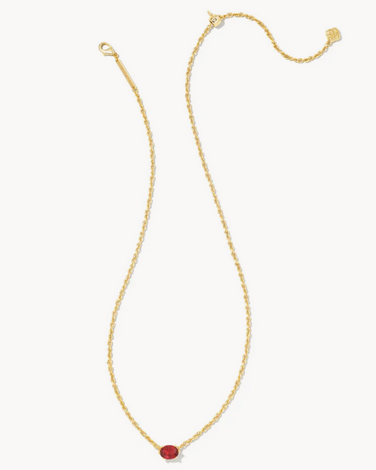 Kendra Scott Cailin Necklace Burgundy Crystal on Gold (JAN.)