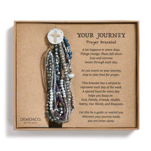 Your Journey Prayer Bracelet in Gray