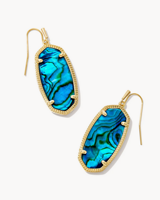 Kendra Scott Elle Gold Teal Abalone