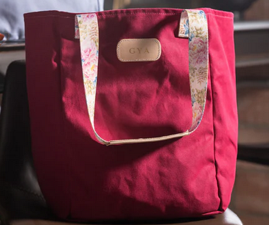 JH #1575 Market Tote - Raspberry w/ Peony