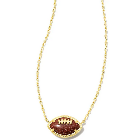 Kendra Scott Footbal Shrt Pndt Nck Gold Orange Goldstone