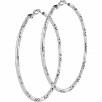 Brighton Grande Hoop Charm Earrings