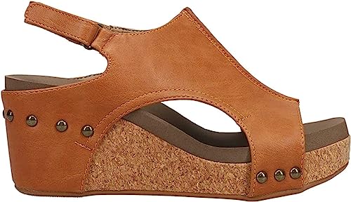 Corkys Carley Cognac Smooth Wedge