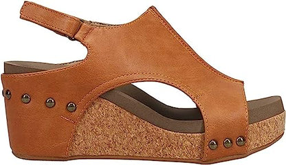 Corkys Carley Cognac Smooth Wedge