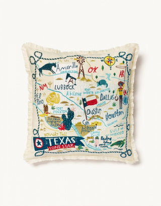 Spartina Texas Embroidered Pillow