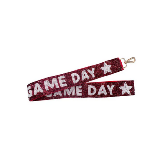 Treasure Jewels Game Day Maroon/White Strap