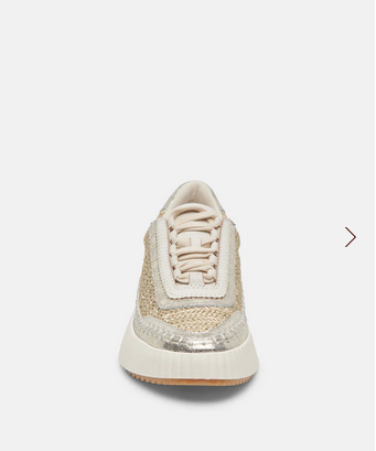 Dolce Vita Dolen Gold Knit Sneaker