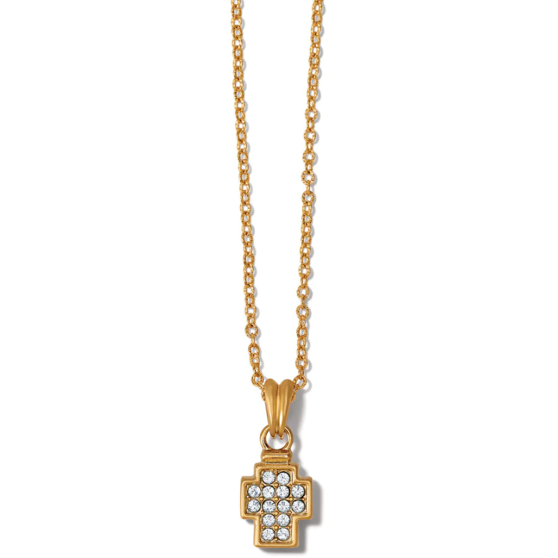 Brighton Meridian Zenith Gold Cross Necklace