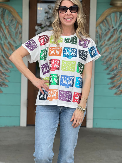 Queen of Sparkles Papel Picado Tee