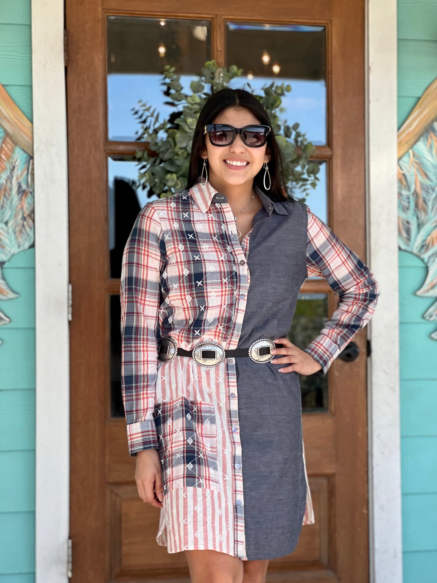 Mixed Print Mollie Shirt Dress