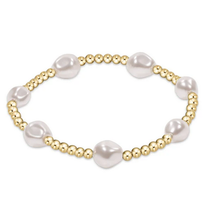 Enewton Extends Admire Gold 3mm Bead Bracelet Pearl