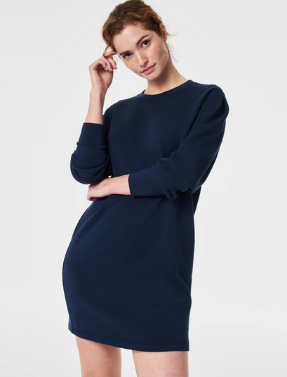 Spanx Crew Neck Navy Dress Air Essential