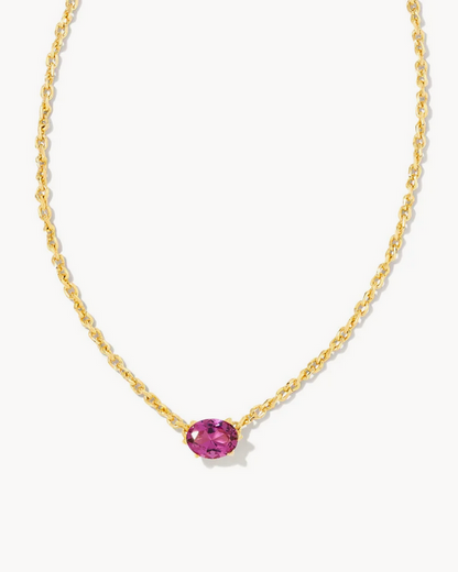 Kendra Scott Cailin Necklace Purple Crystal on Gold (FEB.)