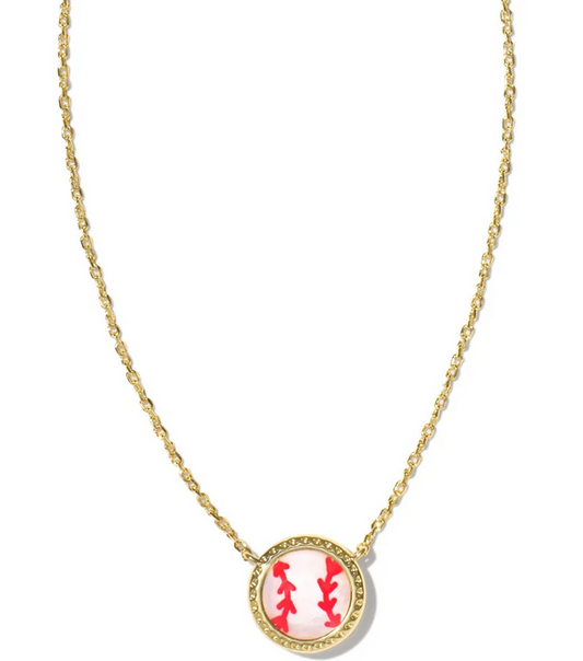 Kendra Scott Baseball Short Pndt Nck Gold Ivory MOP