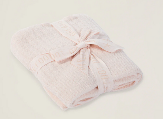 Barefoot Dreams Cozy Chic Lite Ribbed Blanket -- Pink