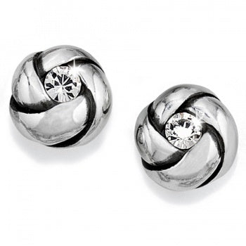 Brighton Silver Love Me Knot Mini Post Earrings