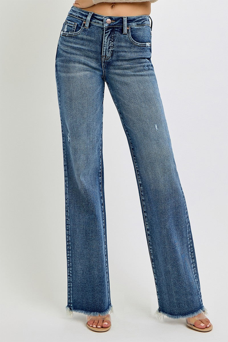 Risen Tummy Control High Straight Leg Denim