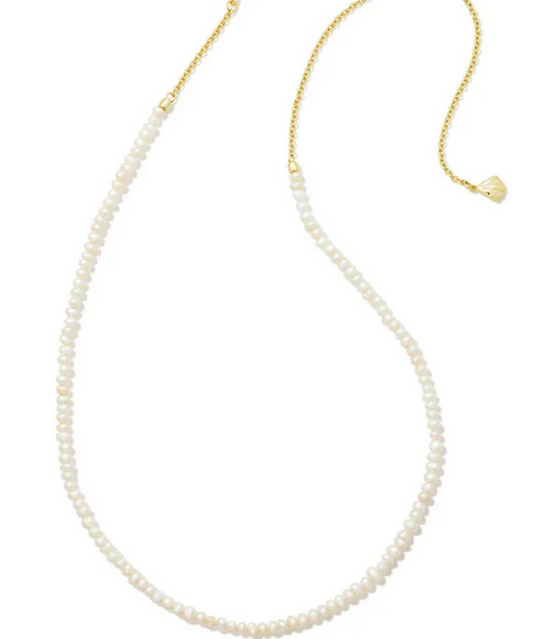 Kendra Scott Lolo Strand Necklace Gold White Pearl