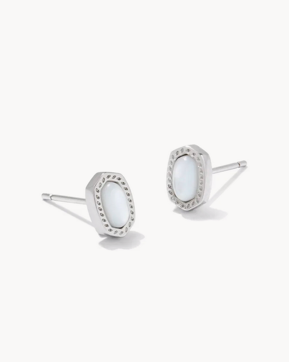 Kendra Scott Mini Ellie Stud Ear Rhod Ivory MOP