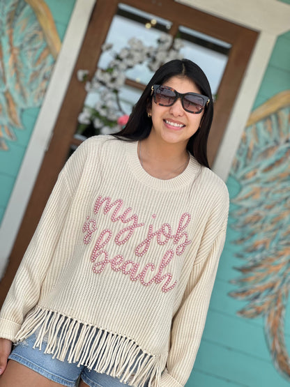 Queen of Sparkles My Job is Beach Sweater