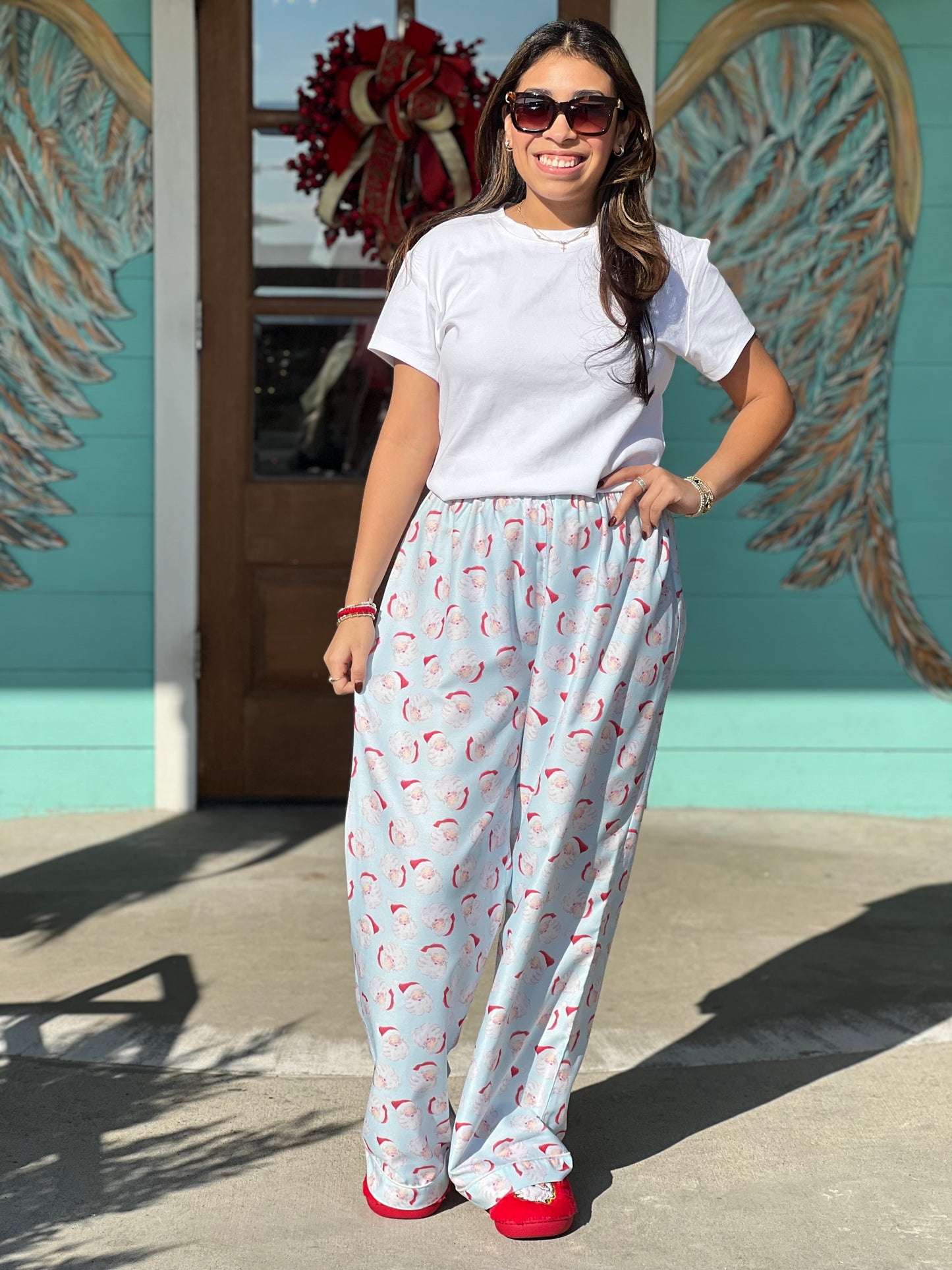 Santa Blue Pajama Pants