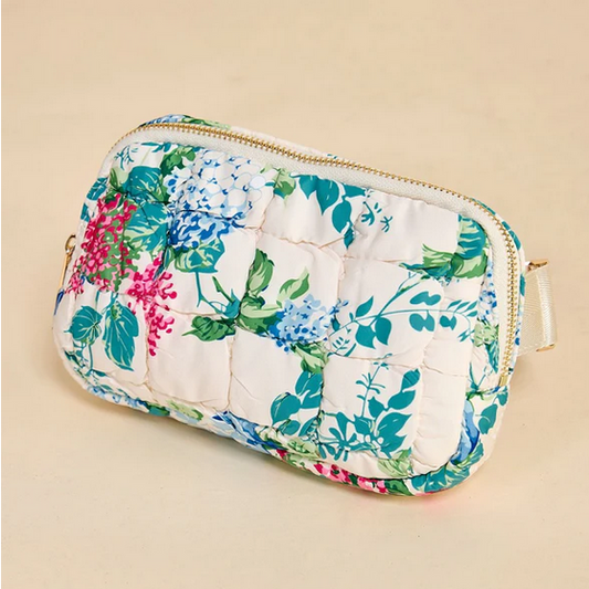 Blue Floral Belt Bag