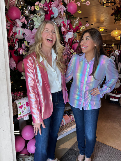 Pink Iridescent Babe Blazer