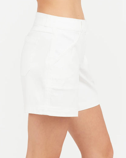 Spanx 6in Twill Short Bright White